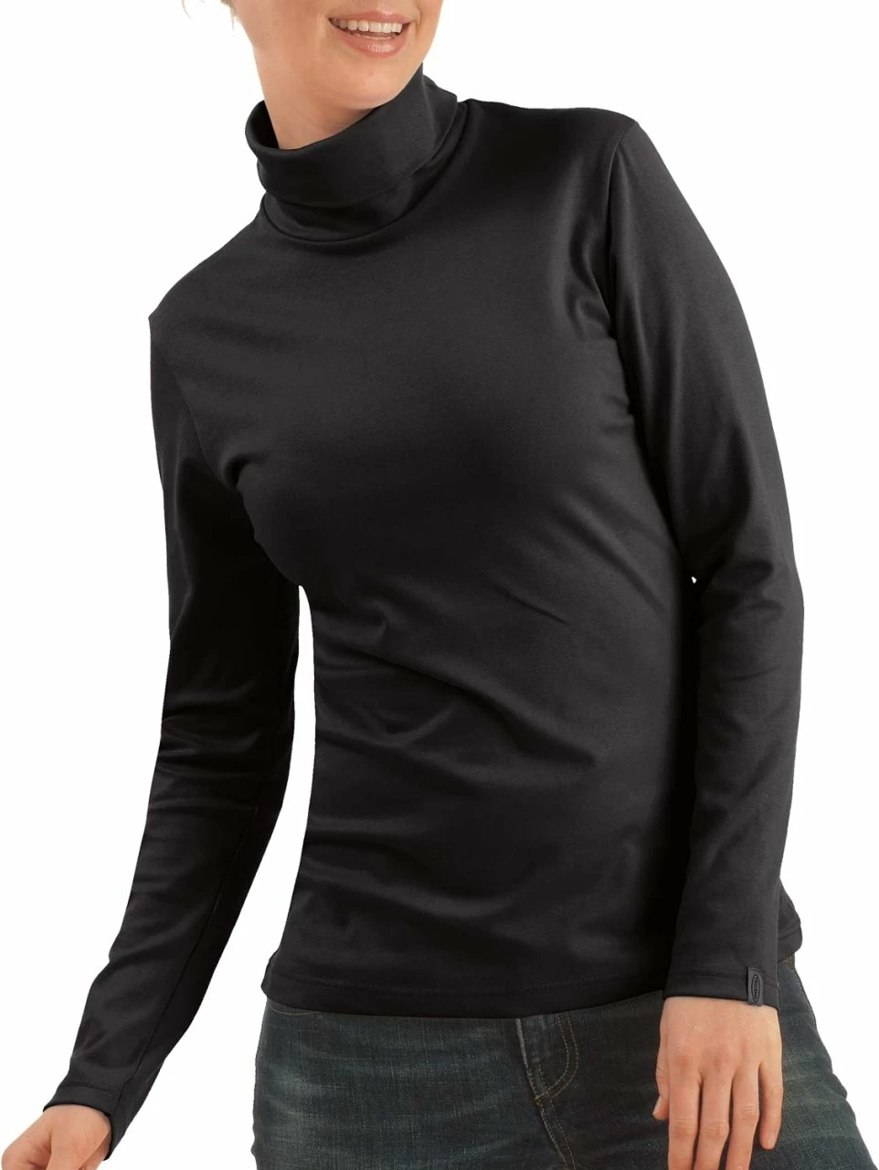 Rollkragen-Langarmshirt - Schwarz 5 Rollkragen-Langarmshirt - Schwarz – Bild 3