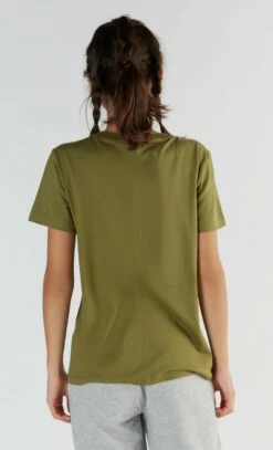 Active T-Shirt Aus Bio-Baumwolle & Modal - Olive -Grundstoff Verkaufsladen 1100 13 fair produziertes SPortshirt Damen nachhaltiger Modalfaser Biobaumwolle absorbiert Feuchtigkeit oekologisch 1280x1280