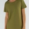 Active T-Shirt Aus Bio-Baumwolle & Modal - Olive -Grundstoff Verkaufsladen 1100 13 locker geschnittenes Sport Shirt Damen nachhaltige Biobaumwolle Tencel fair vegan 1280x1280