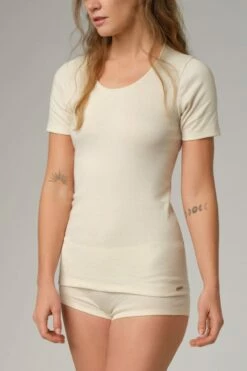 Feinripp T-Shirt Aus Fairtrade Biobaumwolle - Natur -Grundstoff Verkaufsladen 1152791 043 Feinripp T Shirt Damen Fairtrade Bio Baumwolle natur 1280x1280
