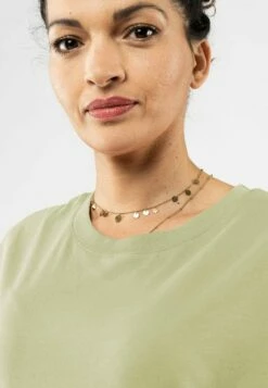 Mela Fairtrade Jersey-Kleid Sunea Aus Bio-Baumwolle - Pastel Green -Grundstoff Verkaufsladen 121 500 pag sunea 02 nachhaltiges T Shirt Kleid mit Rundhalsausschnitt mit feinem Rippbuendchen und Fledermausaermel pastellgruen 1280x1280