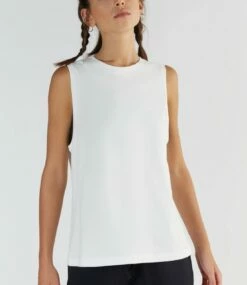 Active Tanktop Aus Bio-Baumwolle & Modal - White