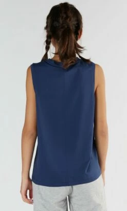 Active Tanktop Aus Bio-Baumwolle & Modal - Navy -Grundstoff Verkaufsladen 1211 03 veganes Sporttop Bio Baumwolle Tencel oekofair Rueckansicht Ziernaht 1280x1280