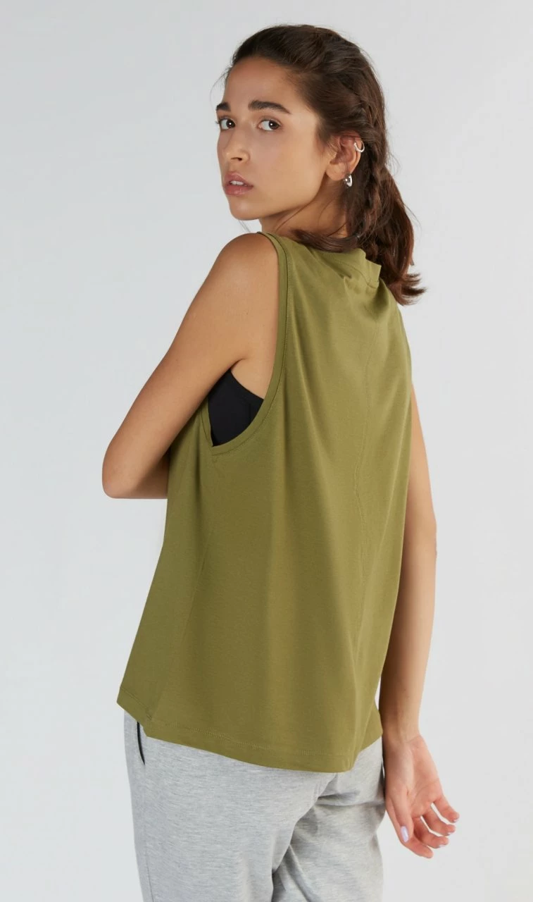 Active Tanktop Aus Bio-Baumwolle & Modal - Olive 4 Active Tanktop Aus Bio-Baumwolle & Modal - Olive – Bild 2