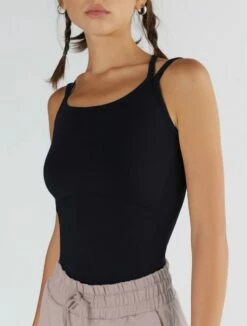 Active Spaghetti Top Aus Micromodal - Black -Grundstoff Verkaufsladen 1212 01 Spaghettitraeger Top Modalfaser absorbiert Feuchtigkeit schnelltrocknend vegan nachhaltig 1280x1280