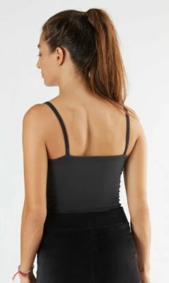 Spaghetti-Top Aus Bio-Baumwolle & Elastan - Schwarz -Grundstoff Verkaufsladen 1216 021 Top Bio Baumwolle Spaghettitraeger Fair Trade online versandkostenfrei 1280x1280