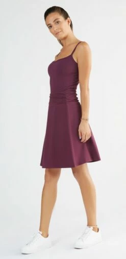 Spaghetti-Top Aus Bio-Baumwolle & Elastan - Aubergine -Grundstoff Verkaufsladen 1216 028 1418 028 farblich passend Top Rock nachhaltig fair Bio Baumwolle 1280x1280