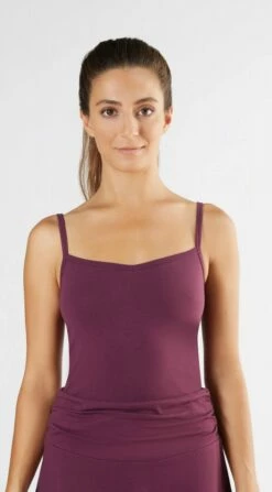 Spaghetti-Top Aus Bio-Baumwolle & Elastan - Aubergine -Grundstoff Verkaufsladen 1216 028 Spaghetti Top Bio Baumwolle nachhaltig umweltbewusst onlineshop 1280x1280