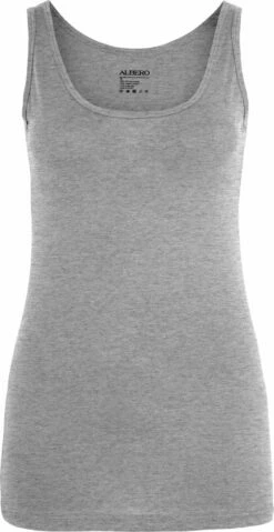 Trägershirt Aus Bio-Baumwolle - Grau-meliert