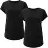 Organic Rolled Sleeve T-Shirt - Doppelpack - Black -Grundstoff Verkaufsladen 2er Pack Shirts schwarz Bio Baumwolle Rolled Up Sleeve EP16 1280x1280