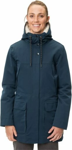 VAUDE Damen Winterparka Manukau Parka II - Dark Sea -Grundstoff Verkaufsladen 42063 179 lange damen winterjacke faire und umweltfreundliche herstellung model front 1280x1280