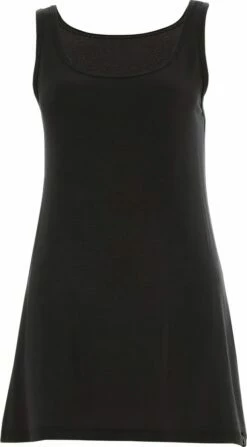 Träger-Longshirt - Viskose - Schwarz