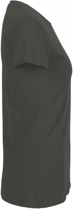 Neutral Fitted T-Shirt Aus Fairtrade Bio-Baumwolle - Charcoal -Grundstoff Verkaufsladen 81001 Charcoal Neutral Damen Oberteil Jersey koerpernah Rippbuendchen weich nachhaltig Oekofair 1280x1280