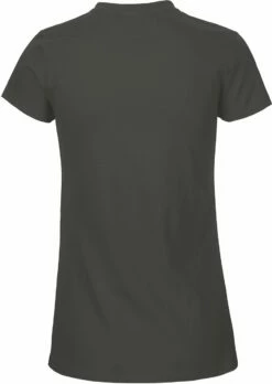 Neutral Fitted T-Shirt Aus Fairtrade Bio-Baumwolle - Charcoal -Grundstoff Verkaufsladen 81001 Charcoal Neutral Kurzarm Shirt Rueckansicht runder Ausschnitt organic Fairtrade Cotton 1280x1280