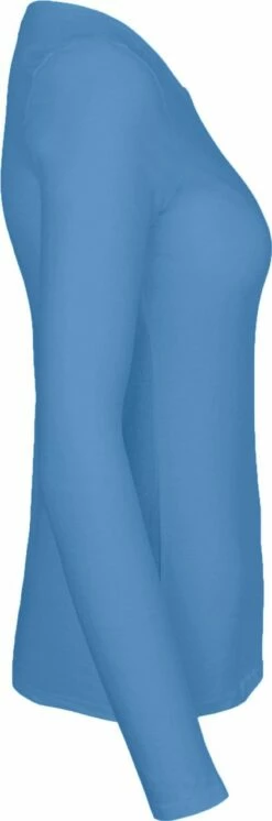 Neutral Longsleeve Aus Fairtrade Bio-Baumwolle - Dusty Indigo -Grundstoff Verkaufsladen 81050 Dusty Indigo Neutral Damen Basic Longsleeve side eingefasstes Halsloch Rippstrick Buendchen nachhaltig oeko 1280x1280