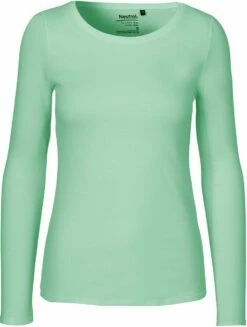Neutral Longsleeve Aus Fairtrade Bio-Baumwolle - Dusty Mint