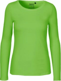 Neutral Longsleeve Aus Fairtrade Bio-Baumwolle - Lime