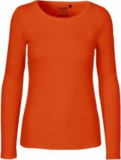 Neutral Longsleeve Aus Fairtrade Bio-Baumwolle - Orange