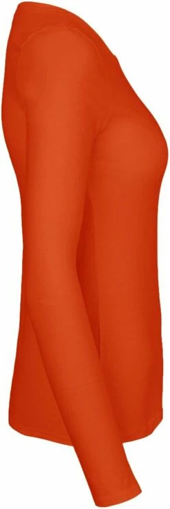 Neutral Longsleeve Aus Fairtrade Bio-Baumwolle - Orange -Grundstoff Verkaufsladen 81050 Orange Neutral Jersey Oberteil side Rundhals Basic Fashion umweltschonend bio 1280x1280