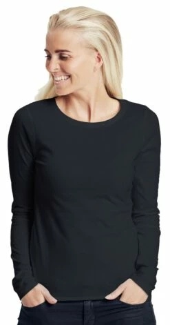 Neutral Doppelpack - Longsleeve Aus Fairtrade Bio-Baumwolle - Schwarz -Grundstoff Verkaufsladen BLA Longsleeve Damen schwarz Biobaumwolle O81050 1280x1280 1