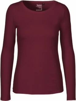 Neutral Longsleeve Aus Fairtrade Bio-Baumwolle - Bordeaux