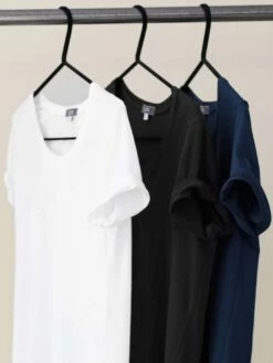 Basic Rundhals T-Shirt Aus Bio-Baumwolle - Black 7 Basic Rundhals T-Shirt Aus Bio-Baumwolle - Black -Grundstoff Verkaufsladen Basic Shirts white navy black Living Crafts Biobaumwolle 63865 1280x1280 2