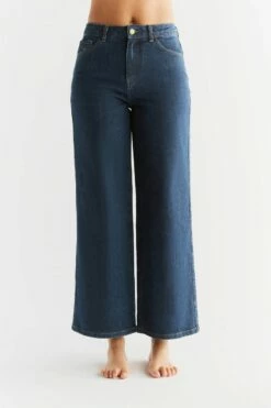 Wide Leg Jeans Aus Bio-Baumwolle - Lapis Blue