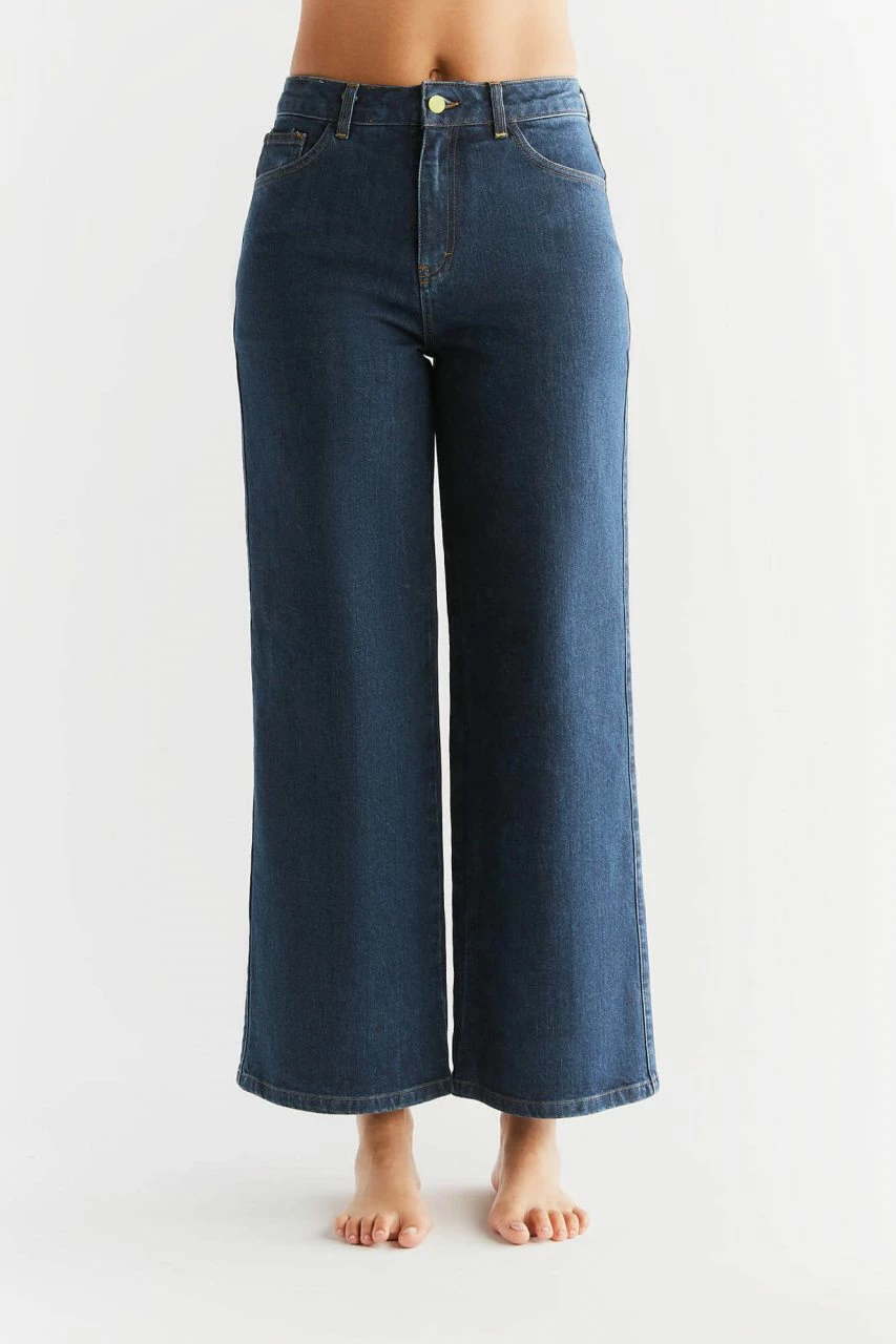 Wide Leg Jeans Aus Bio-Baumwolle - Lapis Blue 3 Wide Leg Jeans Aus Bio-Baumwolle - Lapis Blue