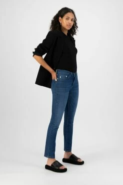 Straight Fit Jeans Faye - Stone Indigo -Grundstoff Verkaufsladen Bio Baumwoll Jeans MUD faye stone indigo 1280x1280