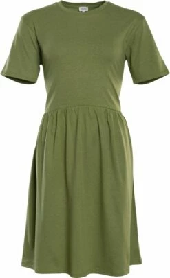 Kleid Aus Bio-Baumwolle Und Viskose - Olive