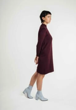 Mela Fairtrade Feinstrick-Kleid Harleen Aus Bio-Baumwolle - Rosine -Grundstoff Verkaufsladen Bio Baumwoll Kleid harleen rai 1280x1280