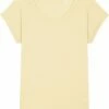 Slub T-Shirt Aus Bio-Baumwolle - Butter -Grundstoff Verkaufsladen Bio Baumwoll Shirt sommerlich leicht W112 078 1280x1280