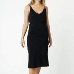 Mela Fairtrade Trägerkleid Sadhana Aus Bio-Baumwolle - Schwarz