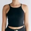Crop Top Aus Bio-Baumwolle - Schwarz