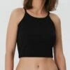 Ripp-Jersey Crop Top Aus Bio-Baumwolle - Schwarz -Grundstoff Verkaufsladen Bio Baumwoll Top vegan 1515 021 1280x1280