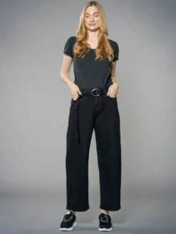 Flo:ra - Wide Leg Jeans Aus Bio-Baumwolle Und Hanf - Black -Grundstoff Verkaufsladen Biobaumwolle Hanf Mix vegan flora 099 1280x1280