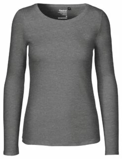 Neutral Longsleeve Aus Fairtrade Bio-Baumwolle - Dark Heather