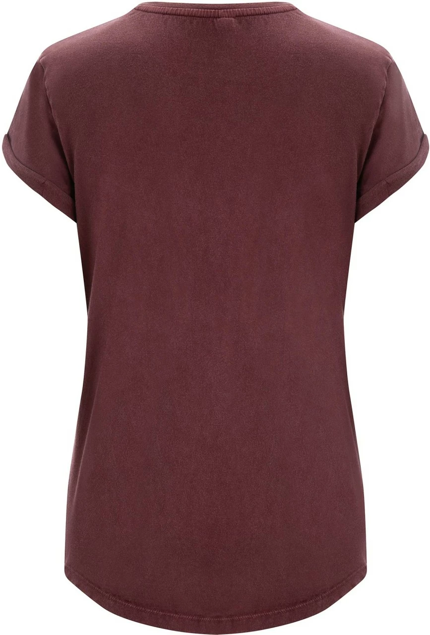 Organic Rolled Sleeve T-Shirt - Stone Burgundy 4 Organic Rolled Sleeve T-Shirt - Stone Burgundy – Bild 2
