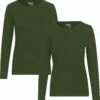Neutral Doppelpack - Longsleeve Aus Fairtrade Bio-Baumwolle - Military 1 Neutral Doppelpack - Longsleeve Aus Fairtrade Bio-Baumwolle - Military -Grundstoff Verkaufsladen Damen Langarmshirt military green 2er Pack Bio Baumwolle 1280x1280