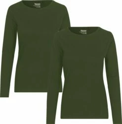 Neutral Doppelpack - Longsleeve Aus Fairtrade Bio-Baumwolle - Military
