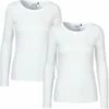 Neutral Doppelpack - Longsleeve Aus Fairtrade Bio-Baumwolle - Weiss -Grundstoff Verkaufsladen Damen Longsleeve Shirt weiss Doppelpack GOTS 1280x1280
