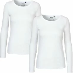 Neutral Doppelpack - Longsleeve Aus Fairtrade Bio-Baumwolle - Weiss