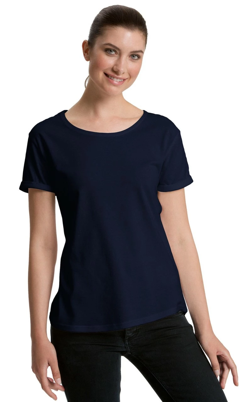 Neutral Roll Up Sleeve T-Shirt Aus Fairtrade Bio-Baumwolle - Navy 6 Neutral Roll Up Sleeve T-Shirt Aus Fairtrade Bio-Baumwolle - Navy – Bild 4