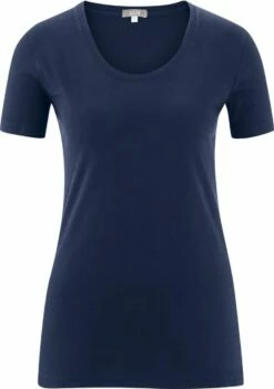 Basic Rundhals T-Shirt Aus Bio-Baumwolle - Navy