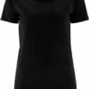 Open Neck T-Shirt Aus Biobaumwolle - Black -Grundstoff Verkaufsladen Damen Shirt in schwarz EP09 1280x1280