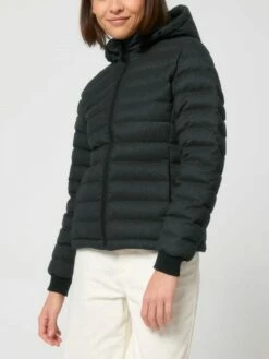 Steppjacke Aus Recyceltem Polyester - Dark Heather Grey -Grundstoff Verkaufsladen Damen Steppjacke REcycelmaterial vegan W897 651 1280x1280