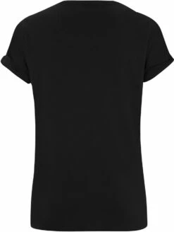 Organic Rolled-Up Sleeve T-Shirt - Black -Grundstoff Verkaufsladen Damen T Shirt schwarz Earth Positive EP12 1280x1280