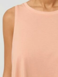Kurzes Tank-Top Aus Bio-Baumwolle - Fraiche Peche -Grundstoff Verkaufsladen Damen Top Rundhalsausschnitt vegan W038101 1280x1280