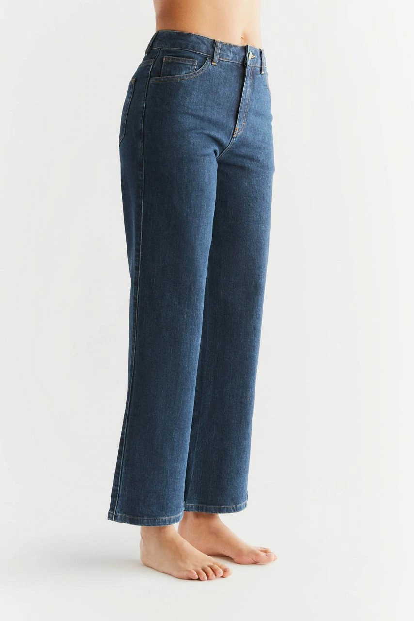 Wide Leg Jeans Aus Bio-Baumwolle - Lapis Blue 4 Wide Leg Jeans Aus Bio-Baumwolle - Lapis Blue – Bild 2