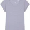 Slub T-Shirt Aus Bio-Baumwolle - Lavender -Grundstoff Verkaufsladen Damenshirt weiter Rundhalsausschnitt oekofair W112 063 1280x1280